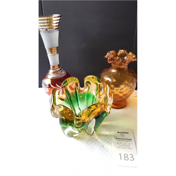 Multi Colored Art Glass Cat A