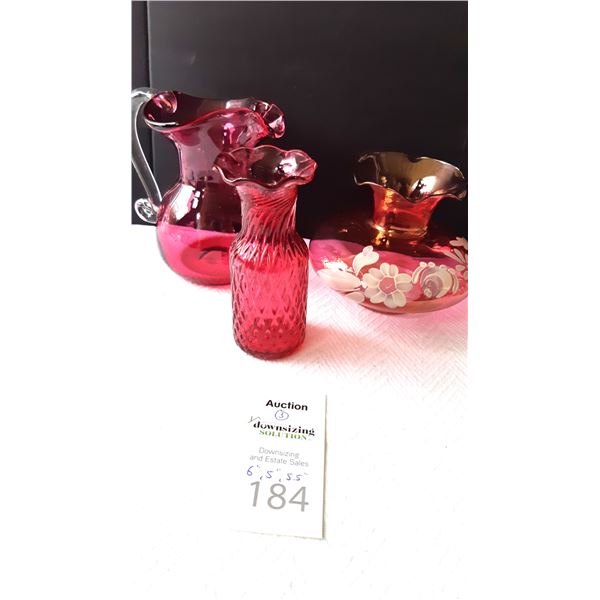 Cranberry Glass Cat A