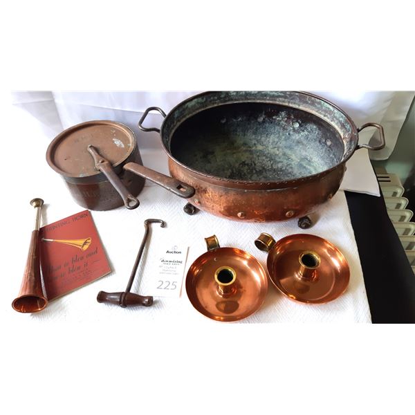 Hunting Horn & Antique Copper Cat A