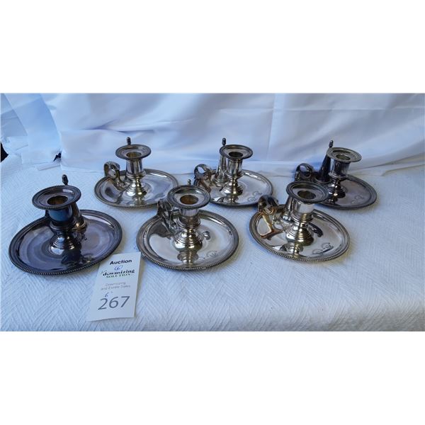 Silverplated Candle Holders Cat A