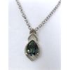 Image 1 : 3.1 CT Mystic Topaz & Diamond Sterling Silver Pendant
