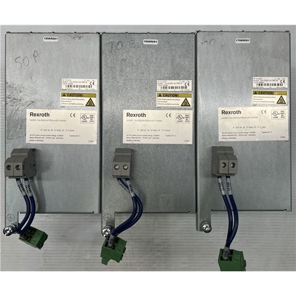 (3) Rexroth #HLR01.1N-0300-N17R5-A-007-NNNN Brake Resistances