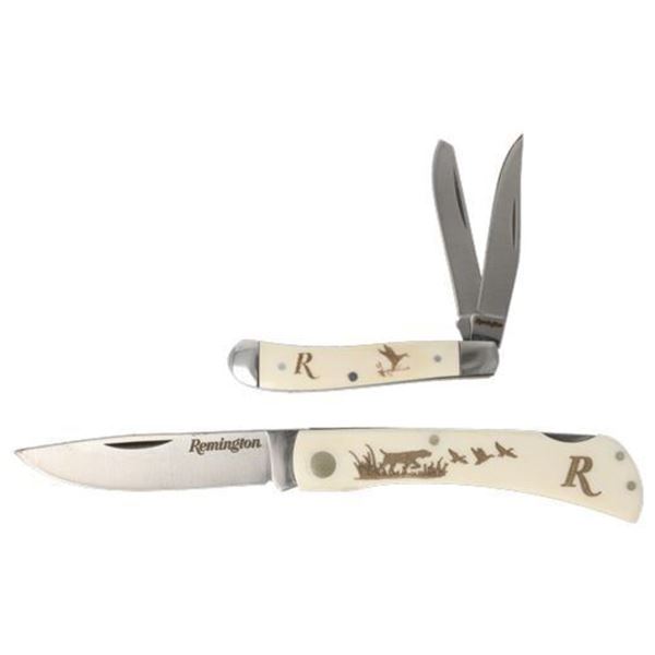 REMINGTON CUTLERY MALLARD DUCK 2-KNIFE SET W/TIN