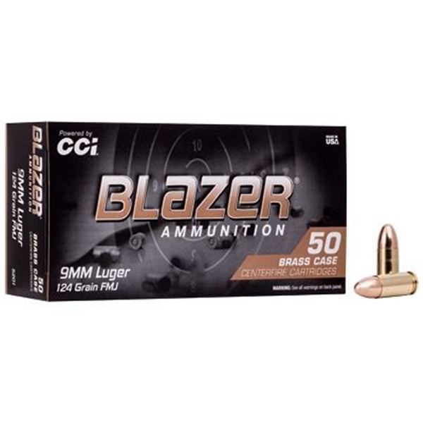 BLAZER BRASS 9MM 124GR FMJ - 500 Rounds