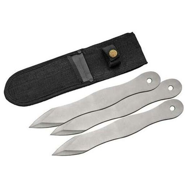 SZCO RITE EDGE 10" THROWING KNIFE 3PC SET W/SHEATH