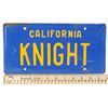 Image 4 : Lot #234: KNIGHT RIDER (T.V. SERIES, 1982 - 1986) - KITT Licence Plate