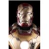 Image 10 : Lot #253: IRON MAN 3 (2013) - Light-up Iron Man (Robert Downey Jr.) Mark 42 Helmet with Replica Ches