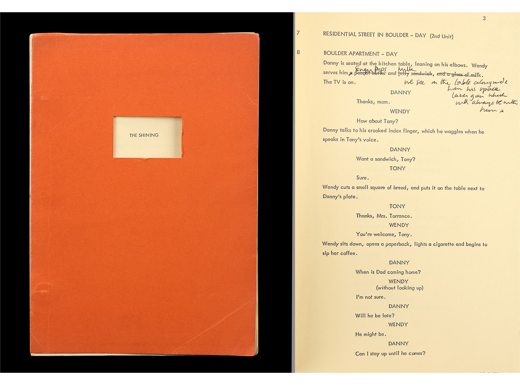 Kubrick Script Lot #327: THE SHINING (1980) - Stanley Kubrick's Hand-Annotated ...