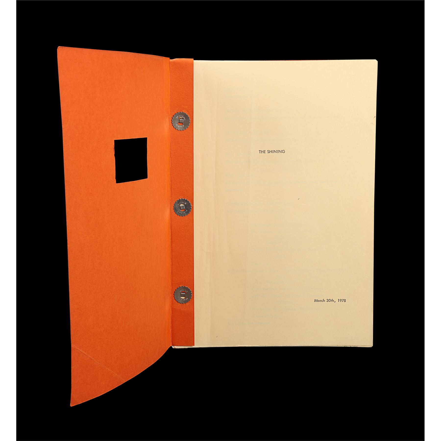 Kubrick Script Lot #327: THE SHINING (1980) - Stanley Kubrick's Hand-Annotated ...