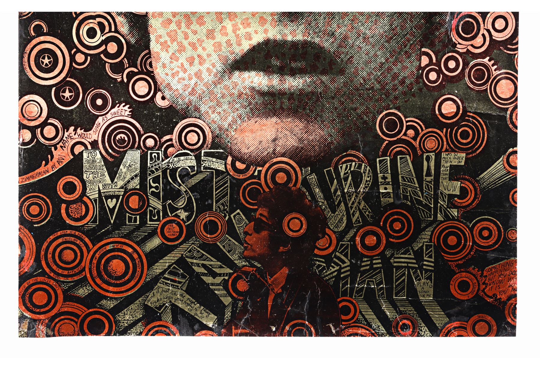 Lot #505: BOB DYLAN (1967) - Bob Dylan ''Mister Tambourine Man'' Poster ...