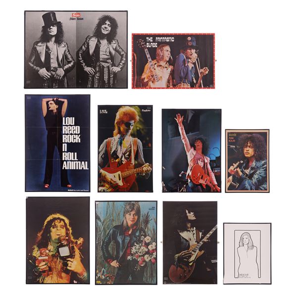 Lot #537: GLAM ROCK - Collection of Ten Assorted Posters