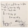 Image 2 : Lot #610: RADIOHEAD - "Karma Police'' Working Lyrics Handwritten and Signed by Thom Yorke