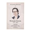 Image 1 : Lot #1236: IT CHAPTER TWO (2019) - Richard Tozier (Bill Hader) Funeral Service Card