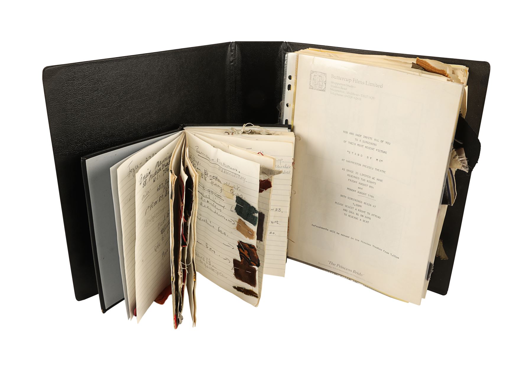 Lot #1479: THE PRINCESS BRIDE (1987) - Annotated Costume Script ...