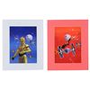 Image 1 : Lot #1624: STAR WARS: RETURN OF THE JEDI (1983) - William Plumb Collection: Pair of Matted, Hand-pai