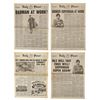 Image 1 : Lot #1671: SUPERMAN III (1983) - Set of Four Daily Planet Newspapers