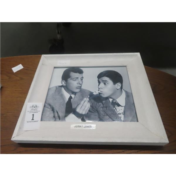 Jerry Lewis Framed Autographed Photo