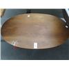 Image 3 : Tiger Oak Oval Pedestal Coffee Table w/Drawer