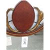 Image 2 : Mahogany Trim Ornate Crown Top Wall Mirror - No Shipping