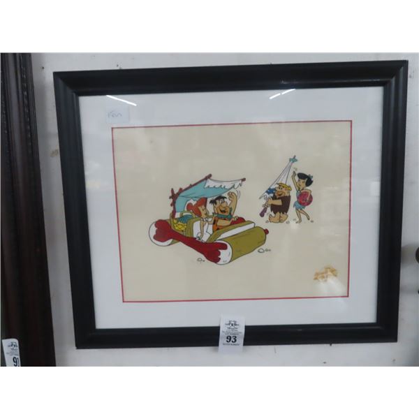 Flinstone Framed Giclee - 18 x 20