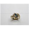 Image 2 : 14K YG Sapphire & Diamond Ring w/One Marquise Mixed Sapphire and 14 Round