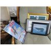 Image 1 : Framed Aviation Wall Art, Tri Motor w/Stand P38 Lighting Stealth Bomber,