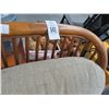 Image 2 : 2-Tan Cloth Padded Rattan Recliner - 2 X $