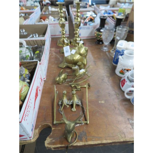 Asst. Brass Figurines, Candlestick Sets