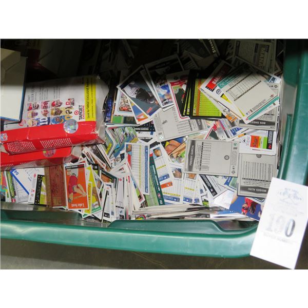 Bin w/Sports Trading Cards