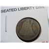 Image 2 : Rare Silver 1877 Seated Liberty Dime, Shield Nickel