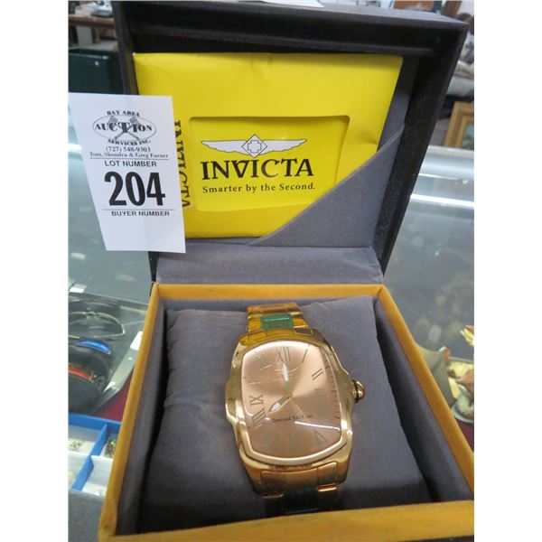 Invicta Gold Man's Watch w/Case