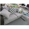 Image 1 : Grey Cloth 2 Section Sofa w/Lounger