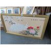 Image 1 : Oriental Framed Peacock Art on Board - 30 x 48