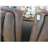 Image 2 : Brown Microfiber Reclining Sofa/Loveseat Set