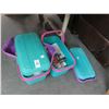 Image 1 : Plastic Storage Bins (2), w/Asst. Crafting Supplies