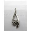 Image 2 : 14K WG Diamond Pendant w/18 Round Diamonds.  Diamonds are Prong Set 3.1g