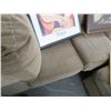 Image 2 : Brown Cloth 3 Section Sofa Plus Ottoman