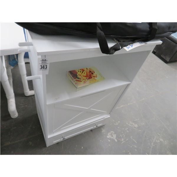 Small White Cabinet/Dog Food Cabinet Pull Out Drawer