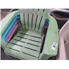 Image 2 : Plastic Patio Adirondack Chairs 4, 2 Armchairs