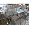 Image 1 : Brown Glasstop Patio Dining Table w/6 Chairs
