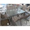 Image 1 : Brown Glasstop Patio Dining Table w/6 Chairs