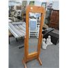 Image 1 : Pine Pedestal Upright Full Length Mirror - No Shipping