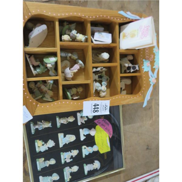 Miniature Precious Moments Figurines and Display Cases