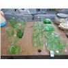 Image 1 : Large Lot of Green Depression Glass