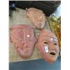 Image 1 : 3-Large Cast Tribal Mask - 3 X $