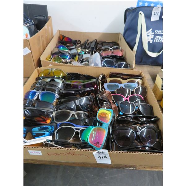 Large Lot of Fashion Sunglasses - 2 Flats