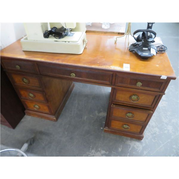 9 Drawer Mahogany Student Desk