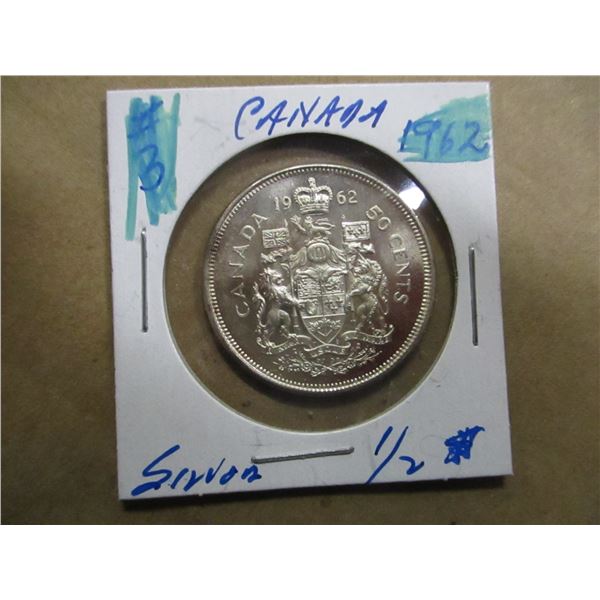 1962 CANADA SILVER HALF DOLLAR