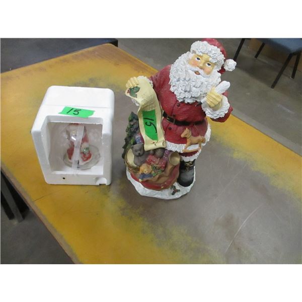 ESTATE:  2 SANTA CLAUS ORNAMENTS