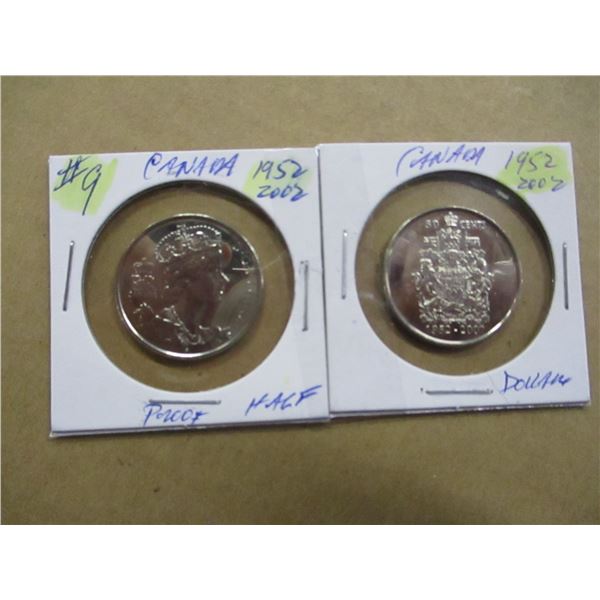 1952 - 2002 PROOF CANADA SET OF HALF DOLLARS